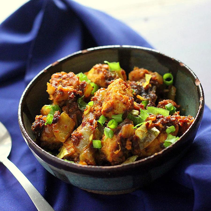 Tempeh Chili Roast – Kerala Style. vegan glutenfree.