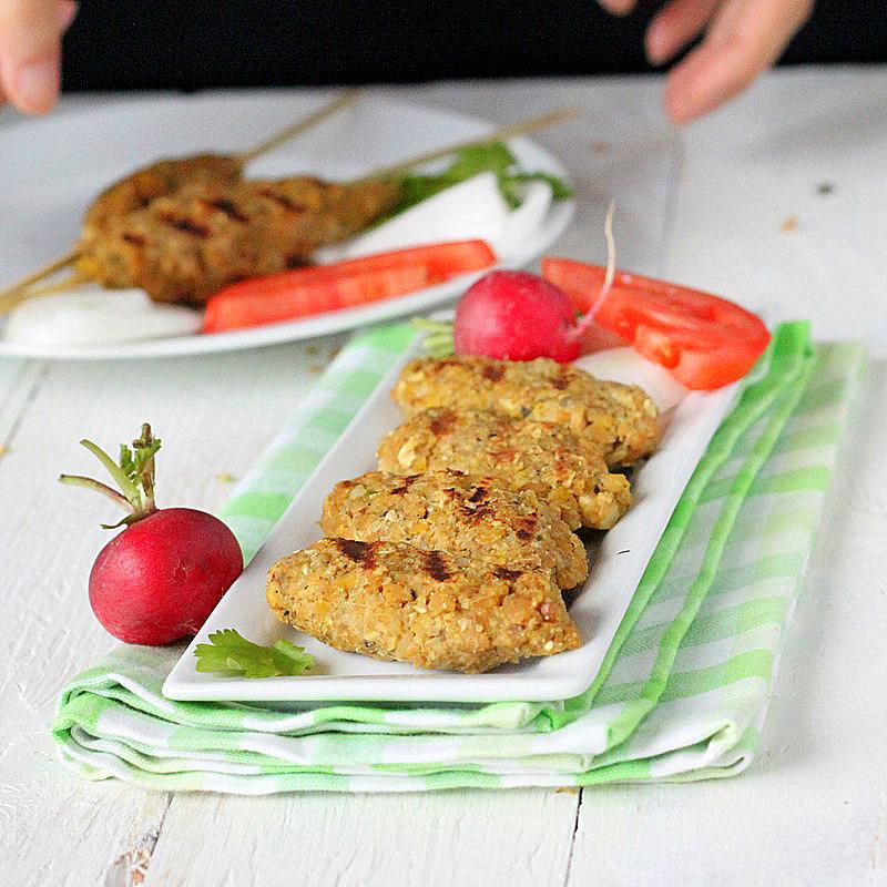 Tempeh Seekh Kebab. Vegan, Glutenfree