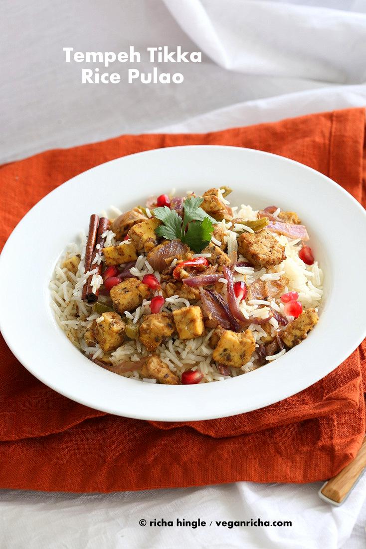 Tempeh Tikka Pulao. Vegan Gluten-free Recipe