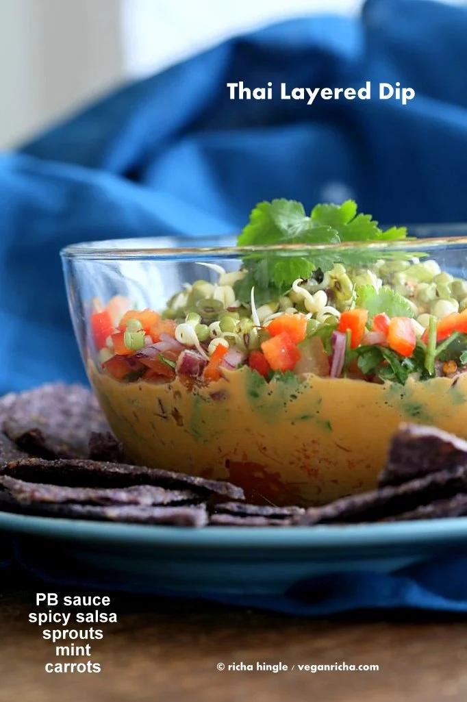Thai Layered Dip. Vegan Recipe