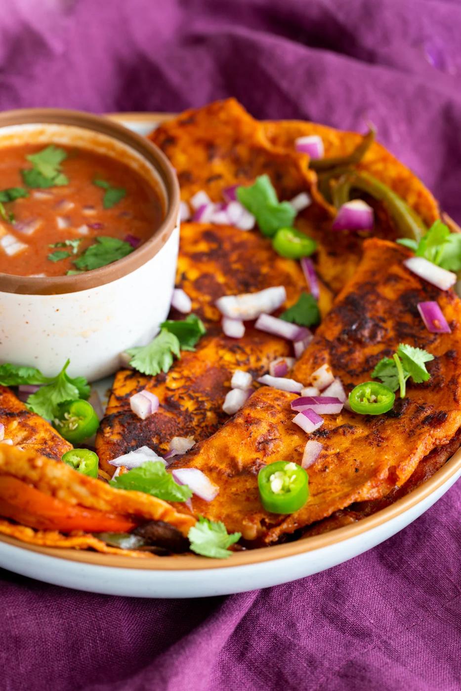 Tikka Masala Birria Tacos (vegan)
