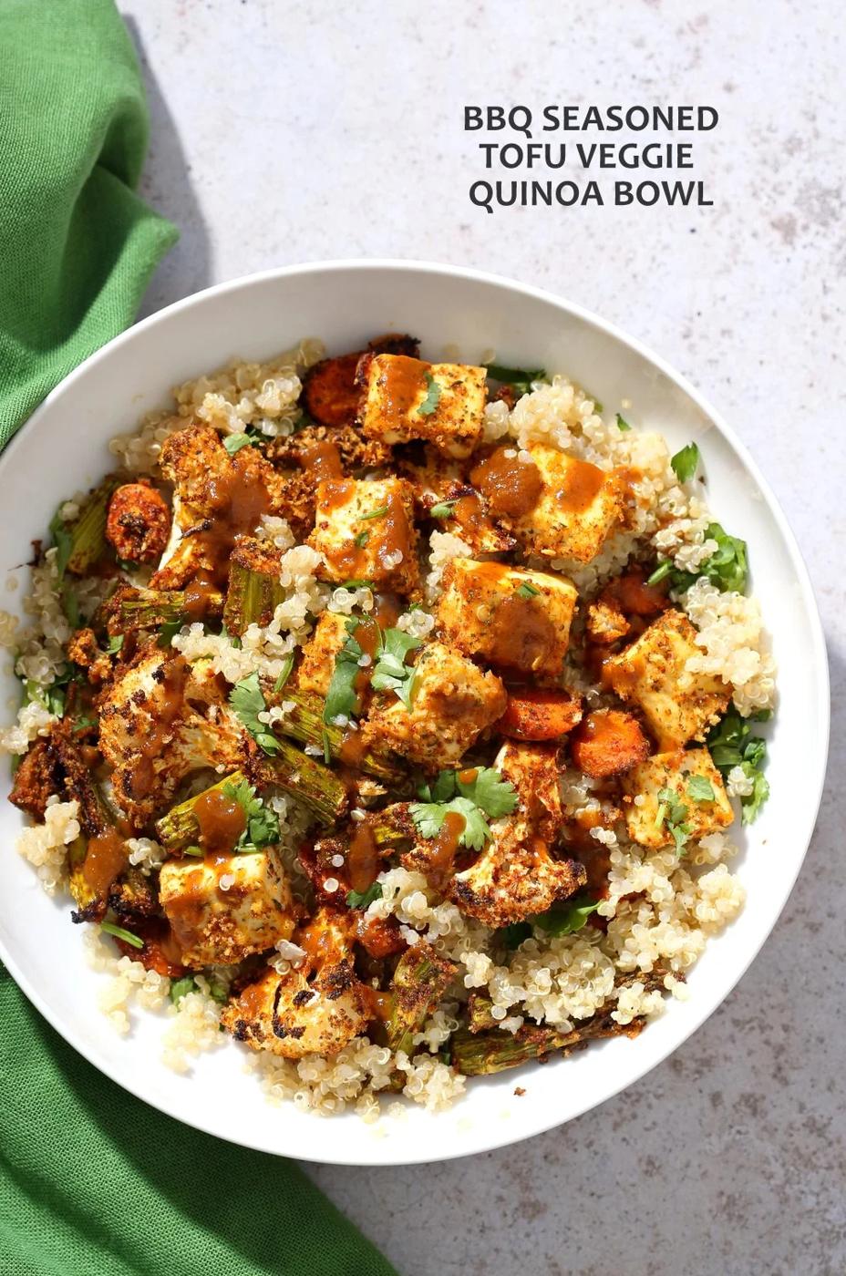 Tofu and Veggie BBQ Bowl