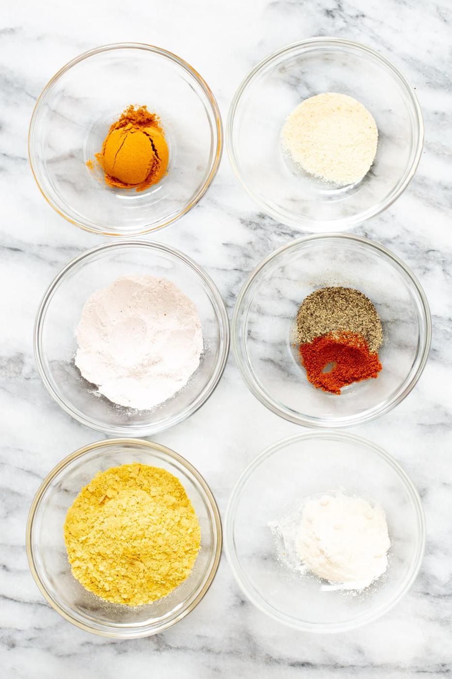 ingredients for making vegan tofu scramble