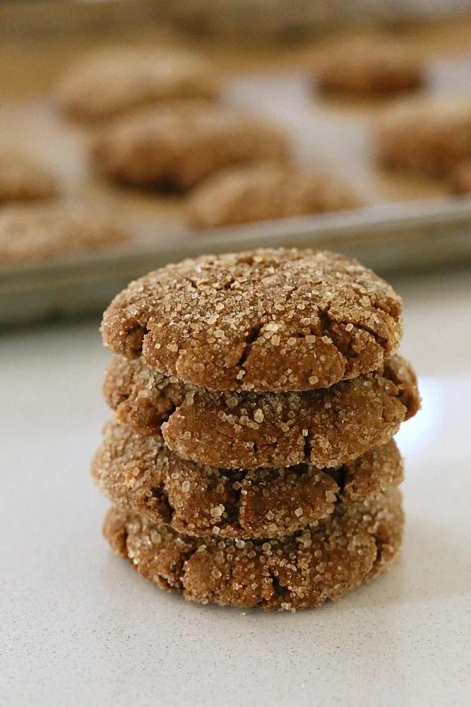 Vegan Triple Ginger Molasses Cookies