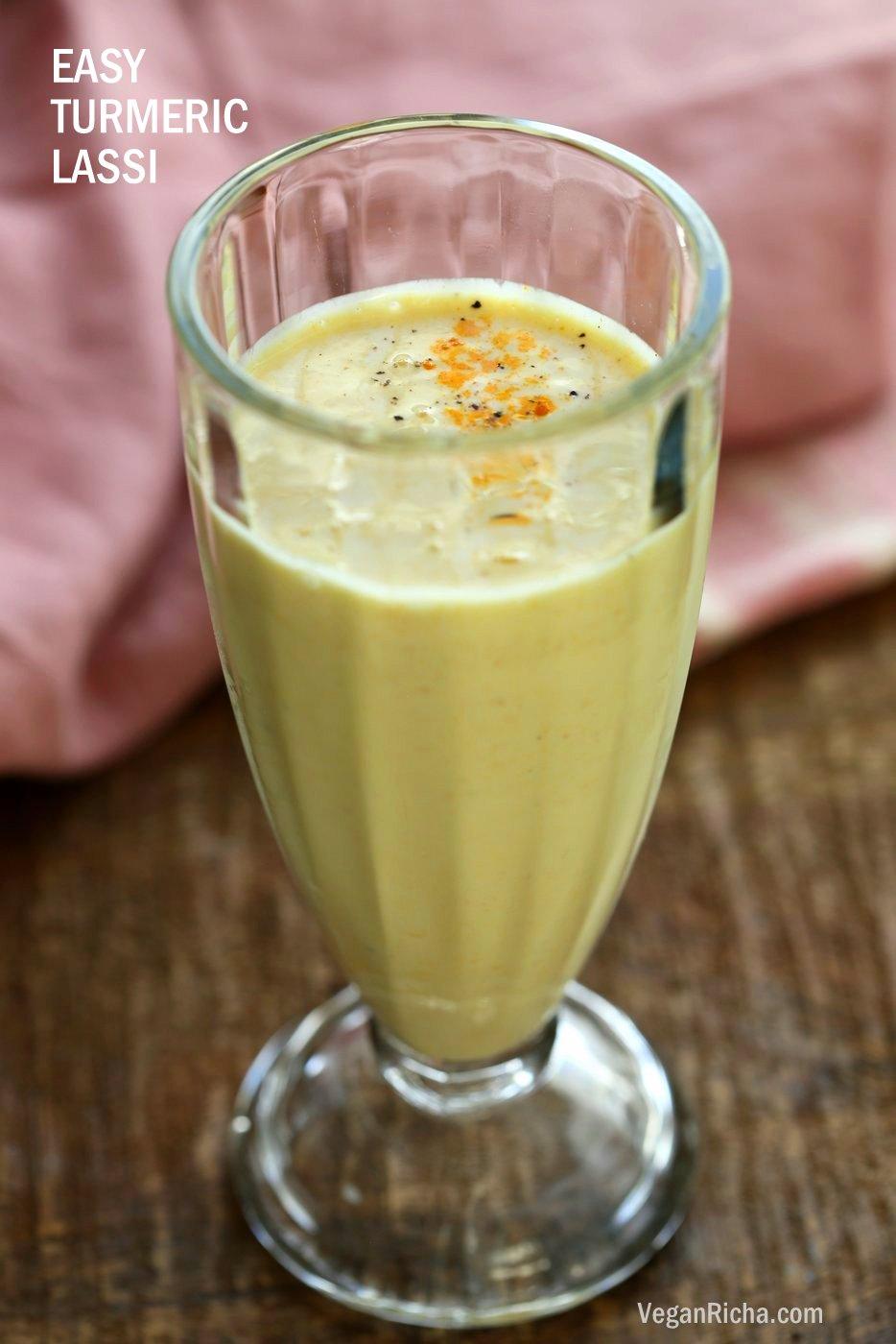 Vegan Turmeric Lassi – Golden Yogurt Drink