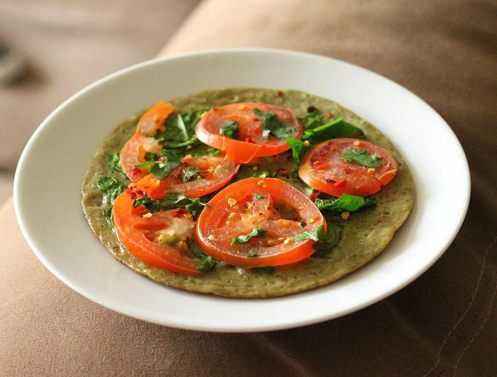Uttapam – Lentil and Rice Pancake with veggies. Vegan Glutenfree Recipe