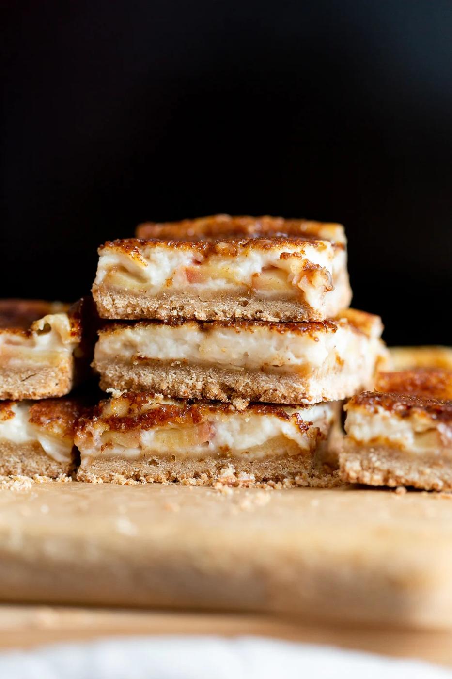 Vegan Apple Custard Squares