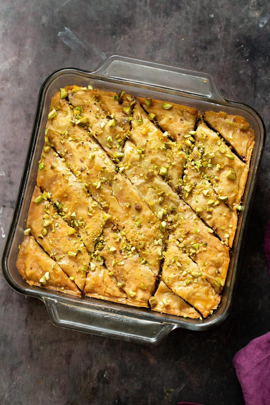 Vegan Baklava with Date nut filling