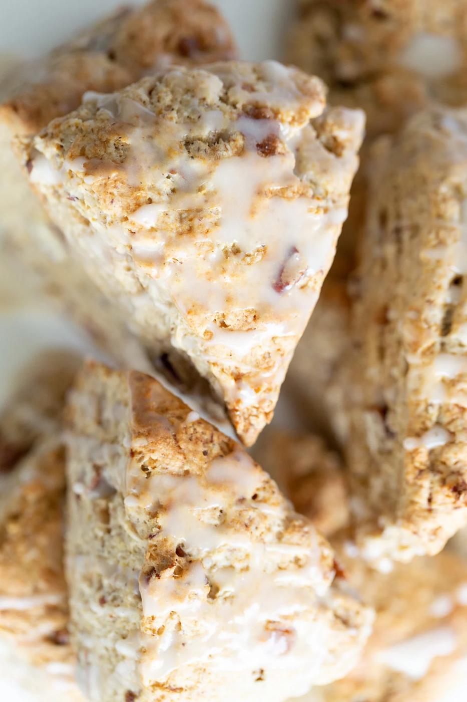 top view of vegan banana scones