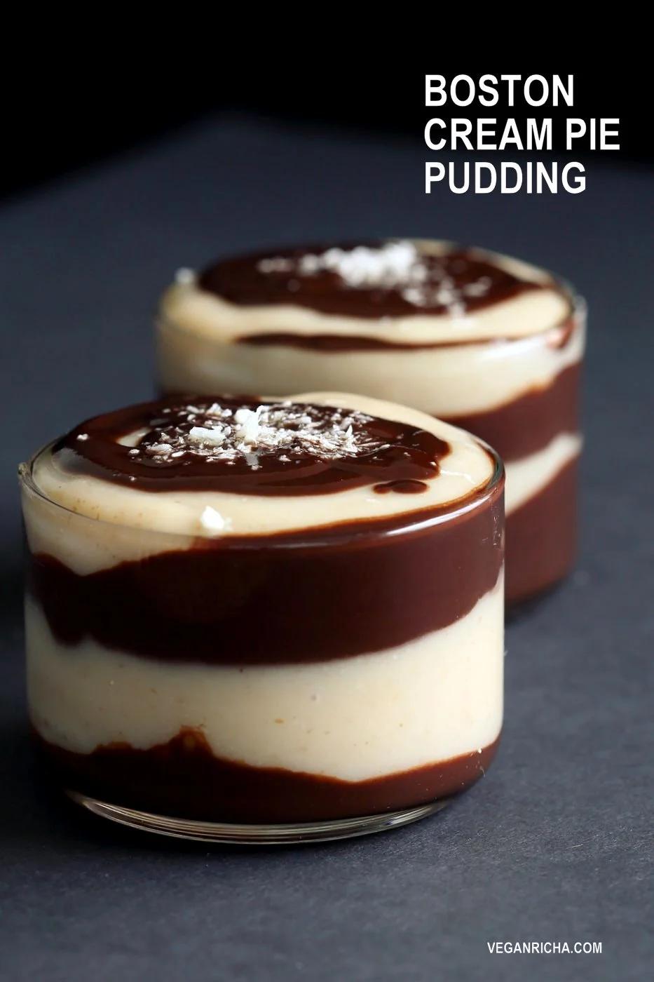 Vegan Boston Cream Pie Pudding