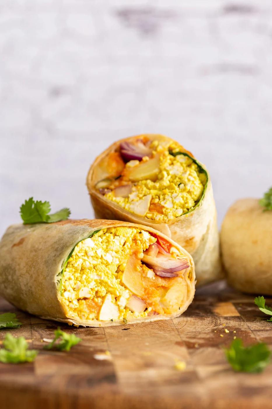 Vegan Breakfast Burrito Recipe With Tofu Scramble, Spiced Potatoes