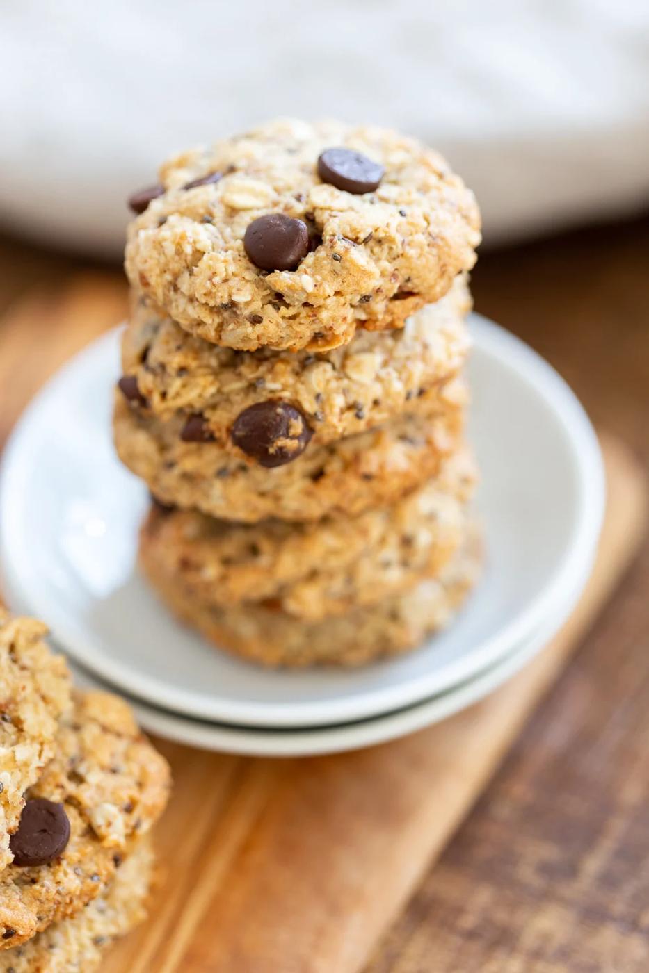 Vegan Breakfast Cookies in small white plate