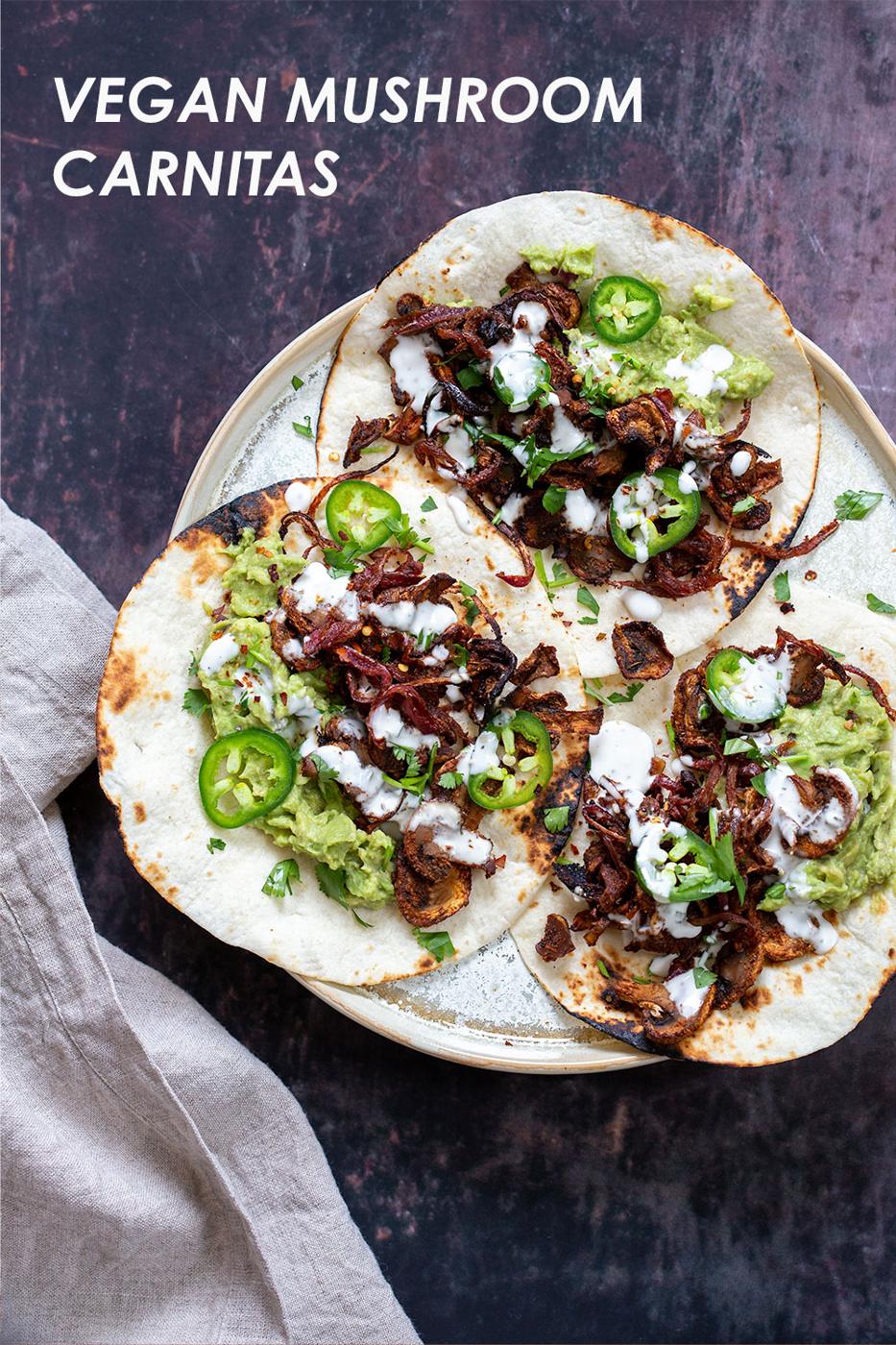 Vegan Carnitas with Mushrooms