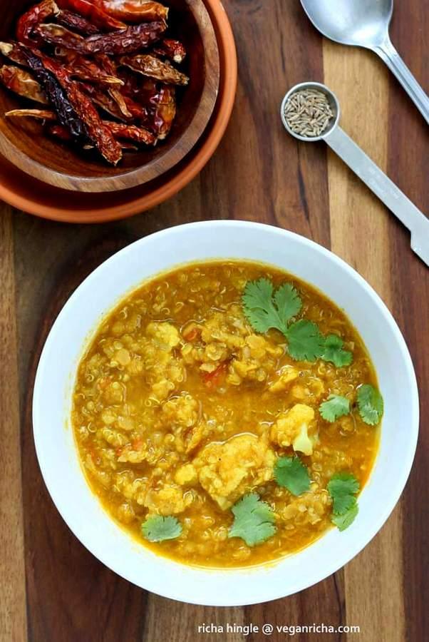 lentil quinoa cauliflower stew | Pitzn