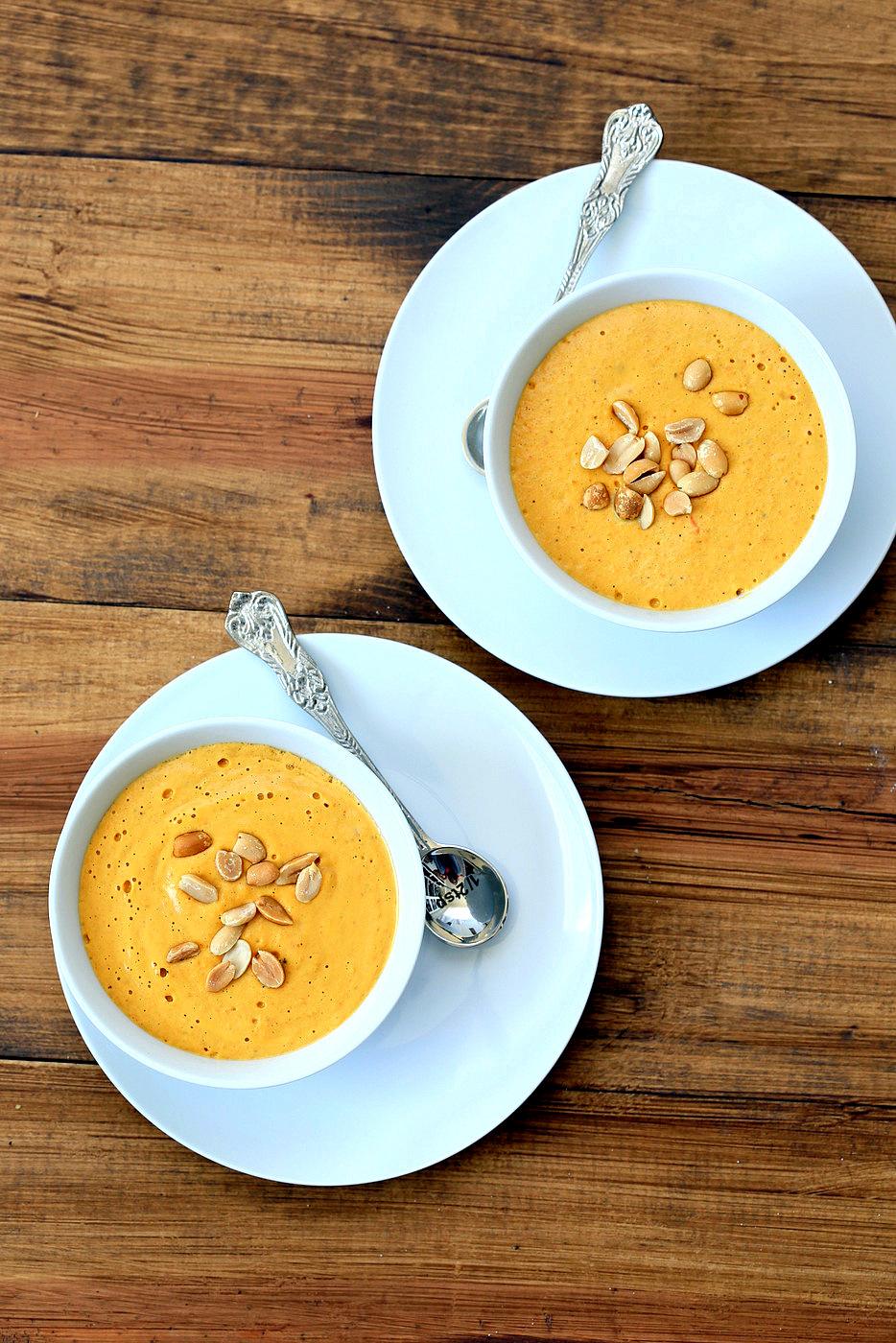 Vegan Carrot Peanut Soup | Pitzn