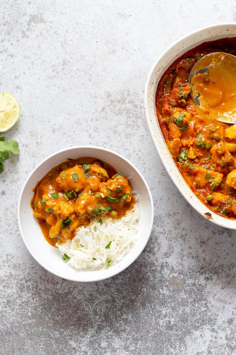Vegan Cauliflower Pea Curry – Gobi Matar