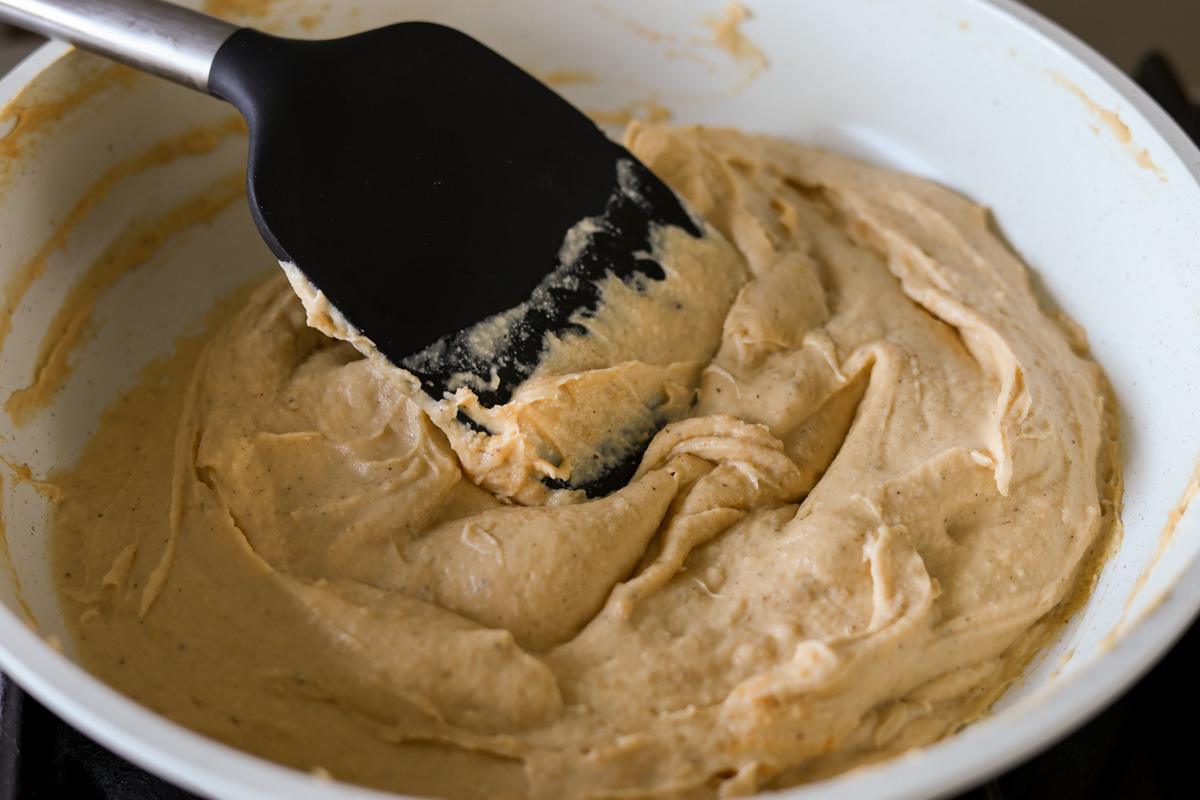 thickened vegan cheese base
