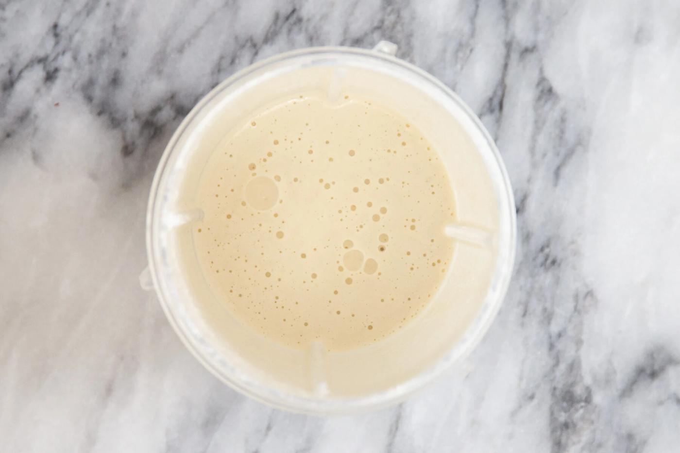 cashew cream in a small container