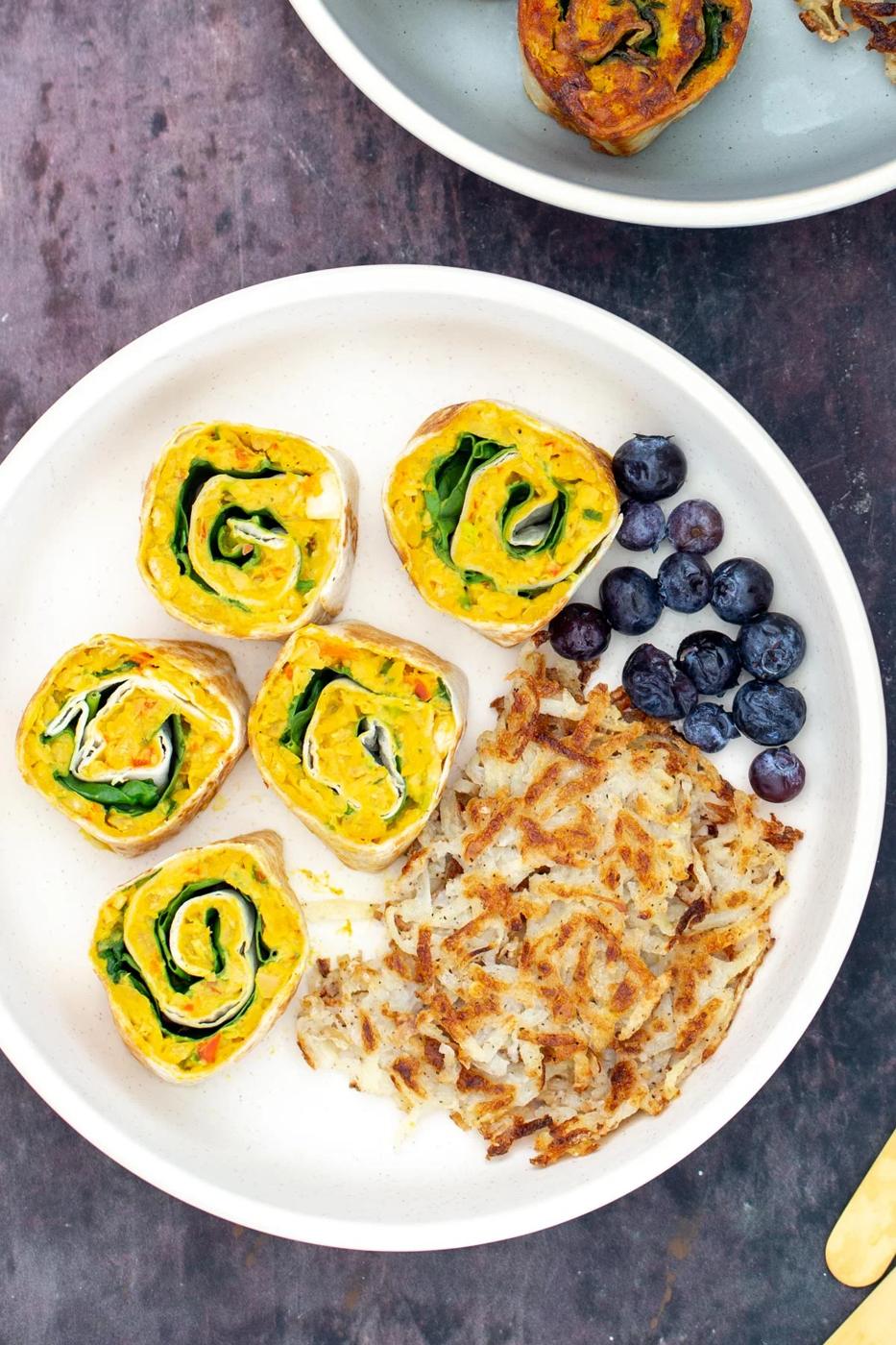 Vegan Chickpea Breakfast Pinwheels