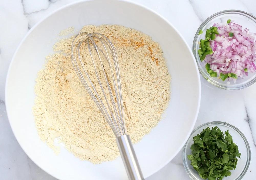 Vegan Chickpea pancake ingredients