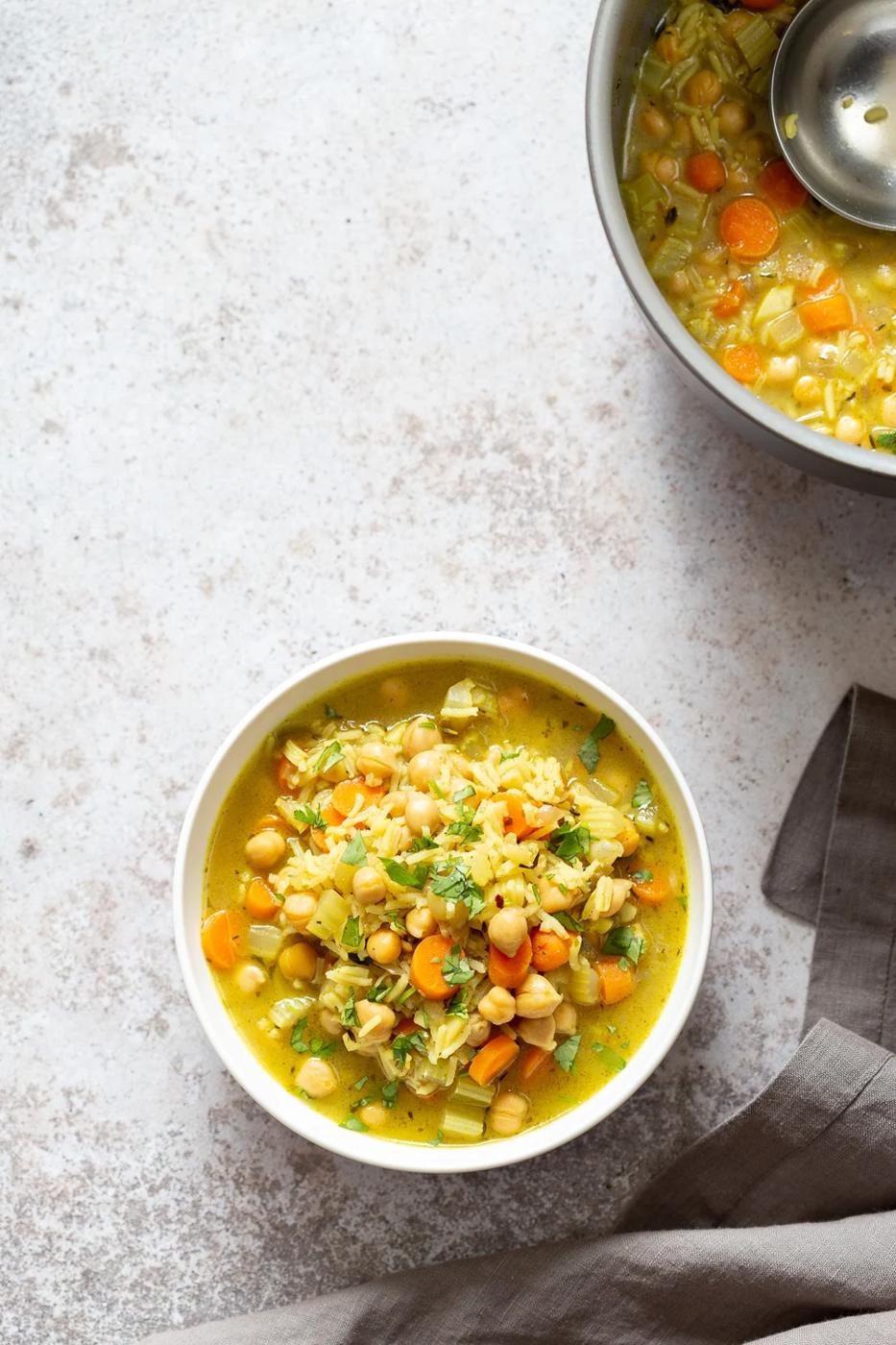 Vegan Chickpea Rice Soup