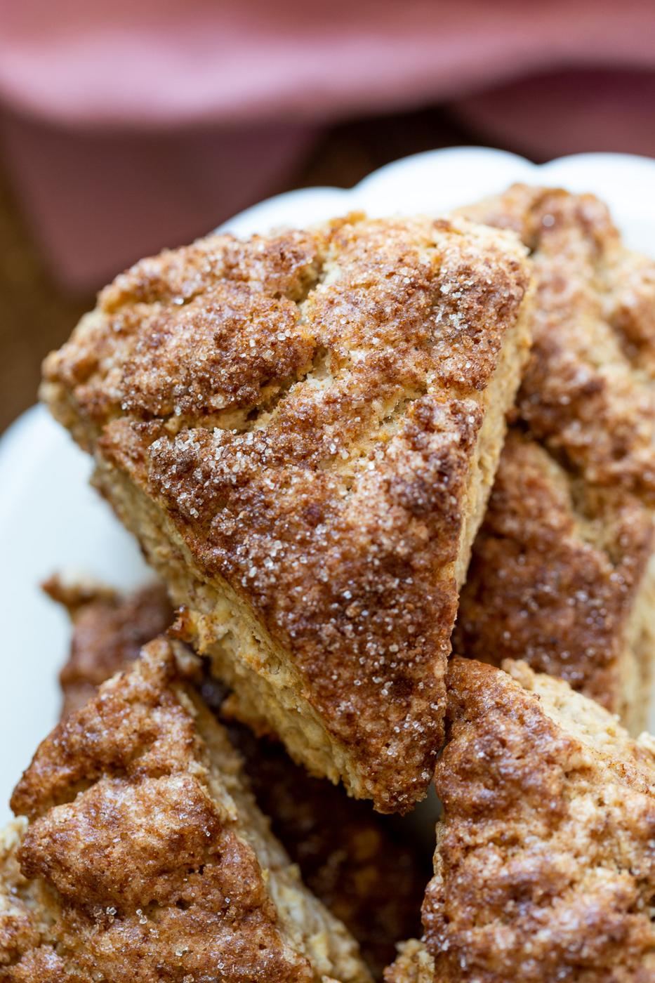 Vegan Churro Scones – No Oil