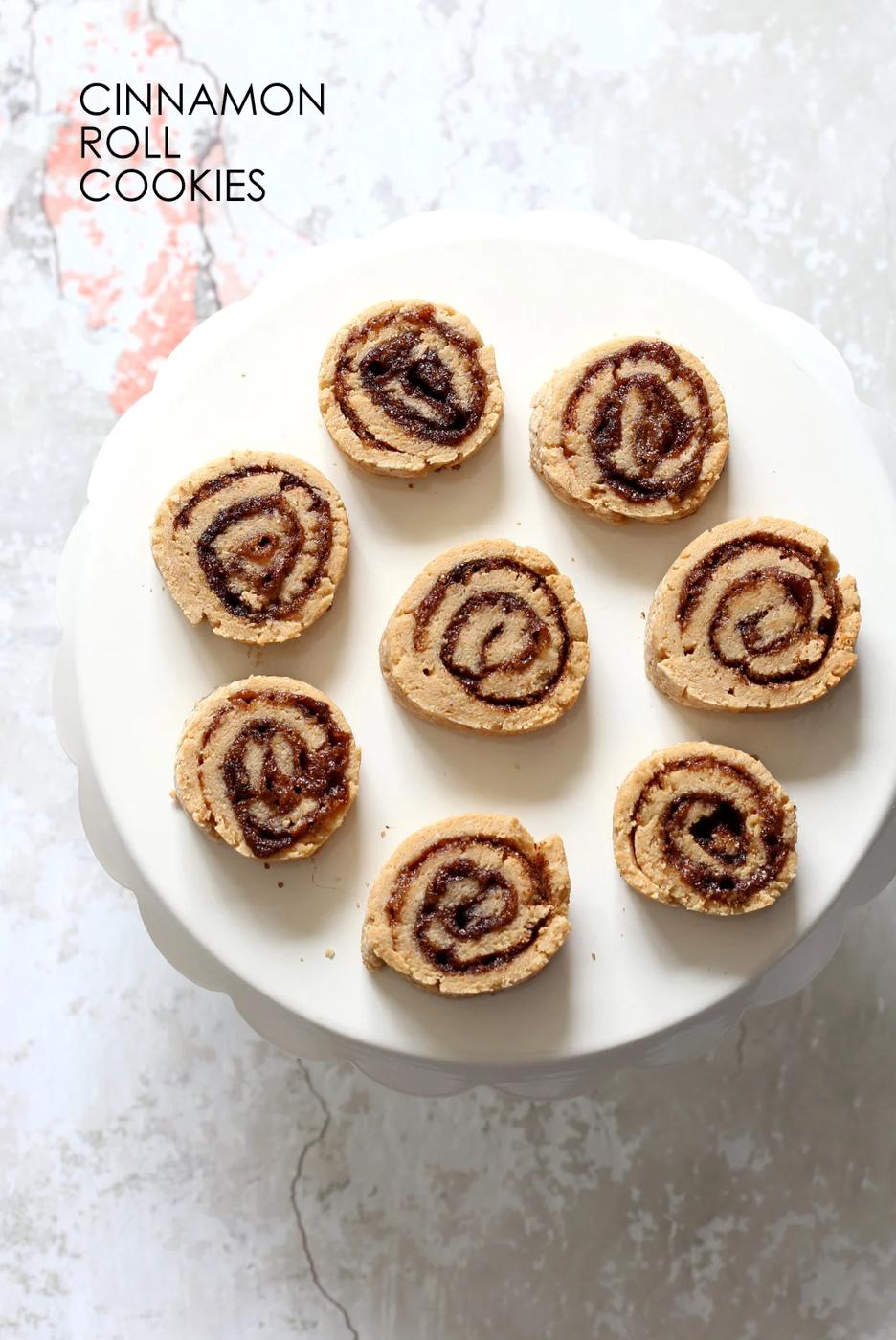 Vegan Cinnamon Roll Cookies – Oilfree