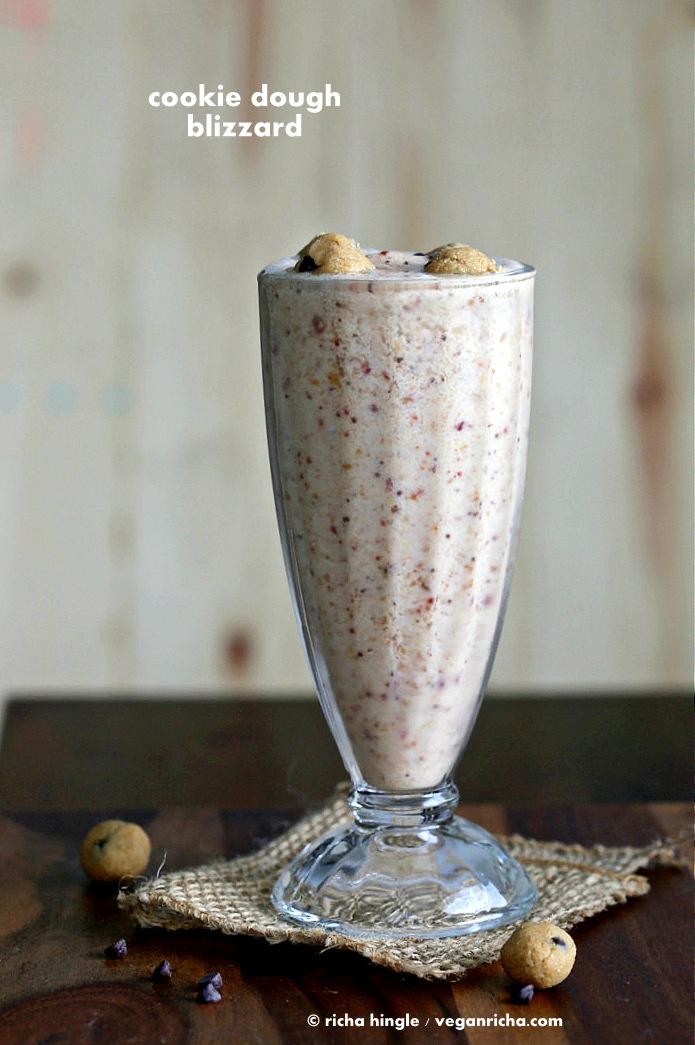 chocolate chip cookie dough blizzard