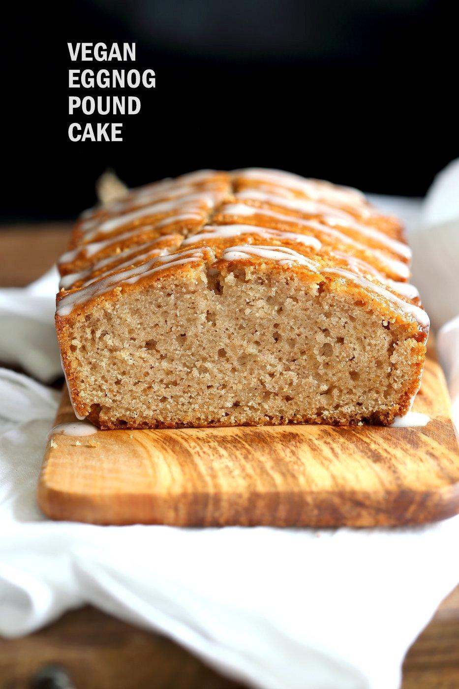 Vegan Eggnog Pound Cake