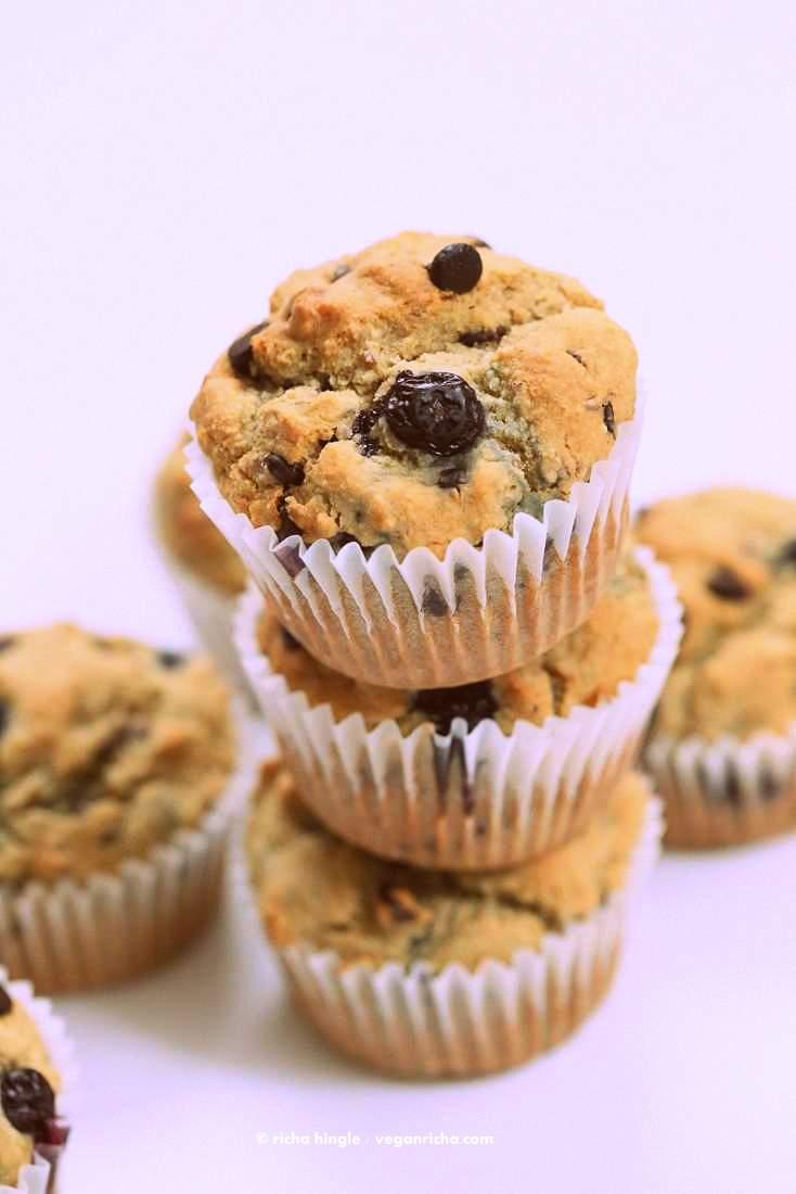 Gluten free Blueberry Chocolate Chip Muffins | Pitzn