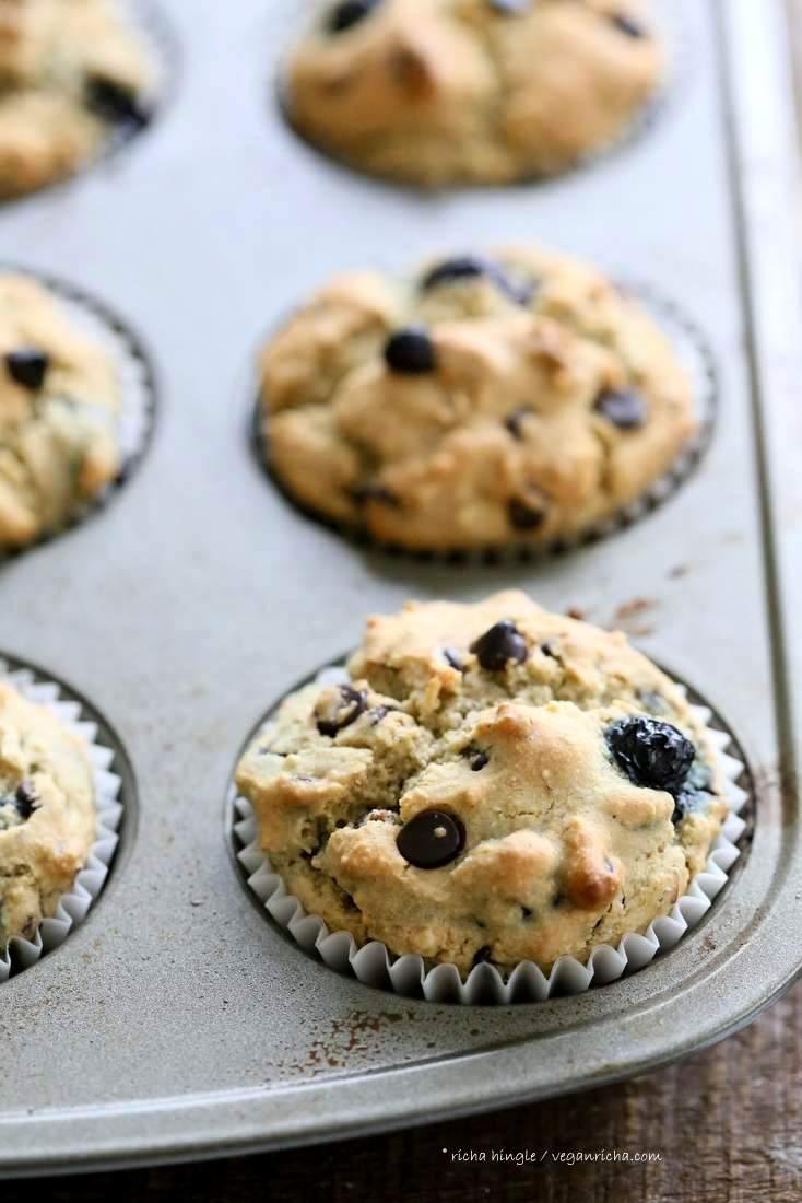 Gluten free Blueberry Chocolate Chip Muffins | Pitzn