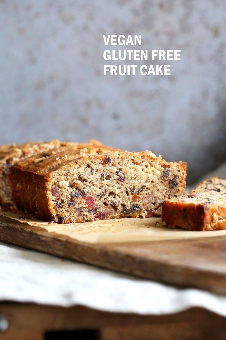 Vegan Gluten free Christmas Cake Fruit Cake full of nuts, dried fruits, candied ginger. Soft, Flavorful and great for gifting. Vegan Soyfree Recipe. #veganricha #vegan #glutenfree | VeganRicha.com