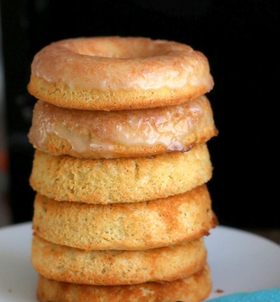 Vegan Gluten-free Lemon Donuts. These baked gluten free doughnuts are amazingly soft. They are grain-free, Easy, Zesty. Use lemon or lime. Baked Gluten-free Doughnuts. Vegan Glutenfree Grainfree Soyfree Recipe. Can be nutfree. VeganRicha.com