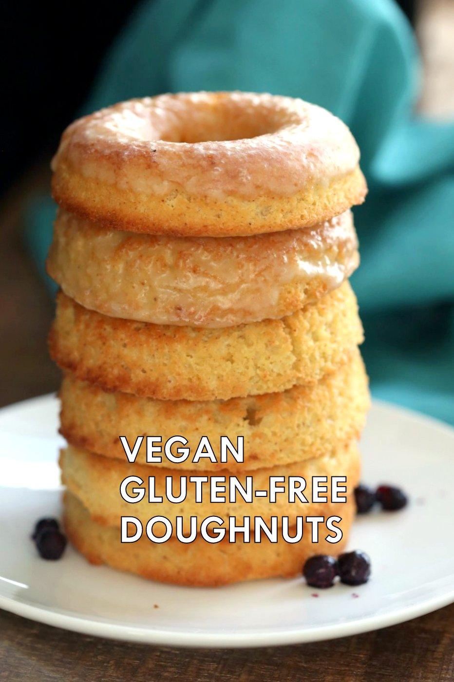 Vegan Gluten-free Lemon Donuts. Grain-free Baked Vegan Doughnuts – 1 Bowl