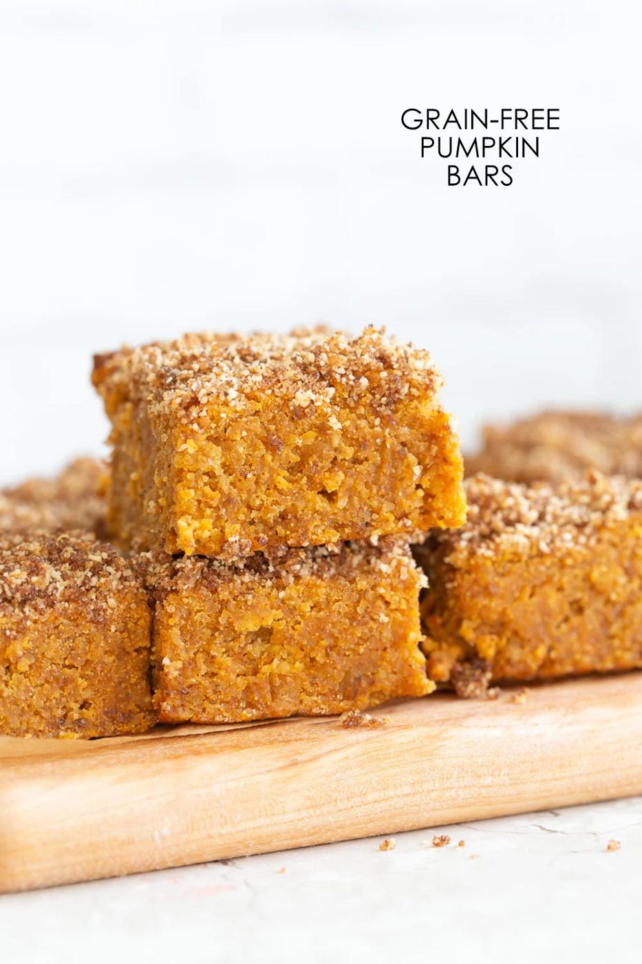 Vegan Gluten free Pumpkin Bars – Grainfree