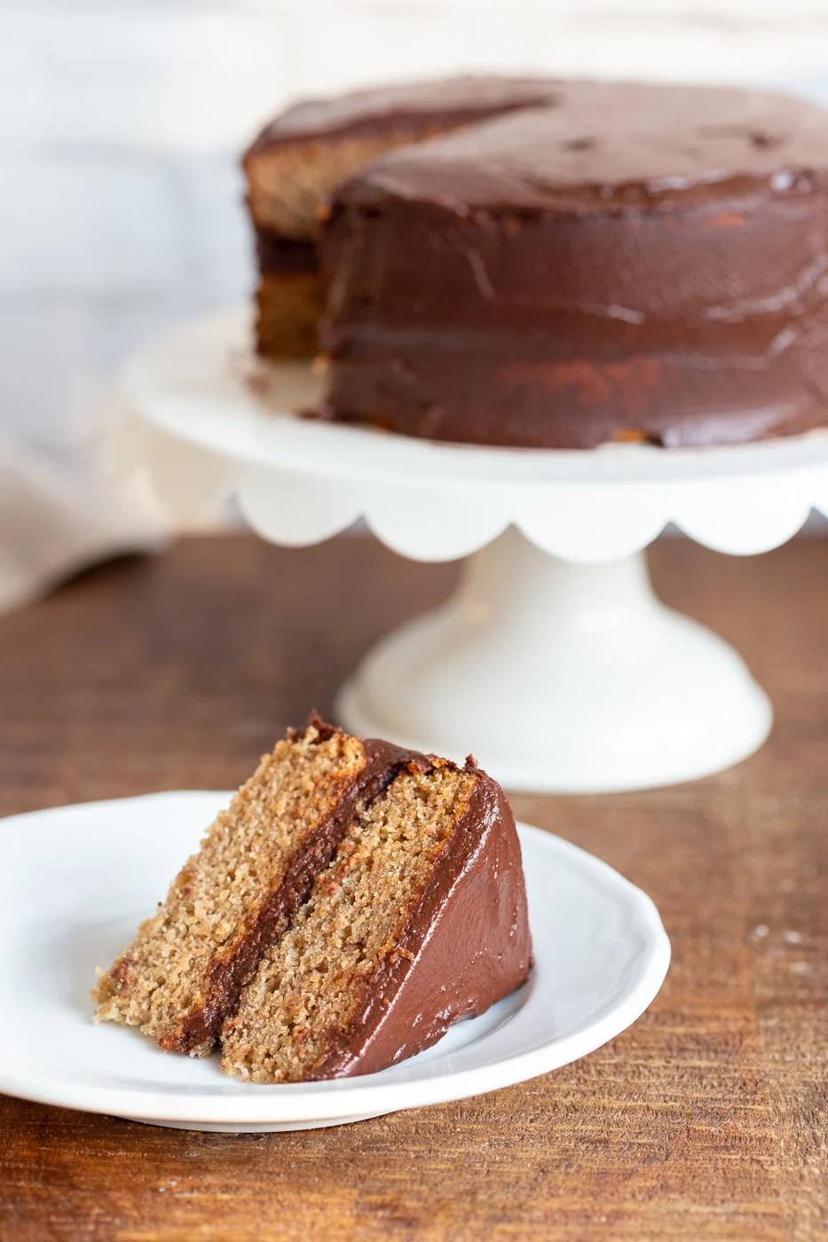 Vegan Gluten free Vanilla Cake with Chocolate Frosting