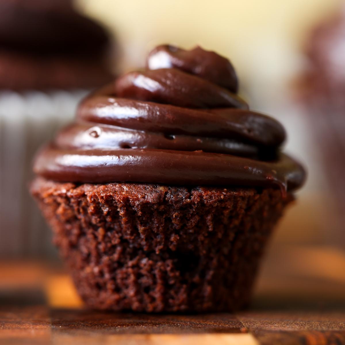 Gluten-Free Chocolate Cupcakes (grain free, vegan, 1 bowl)