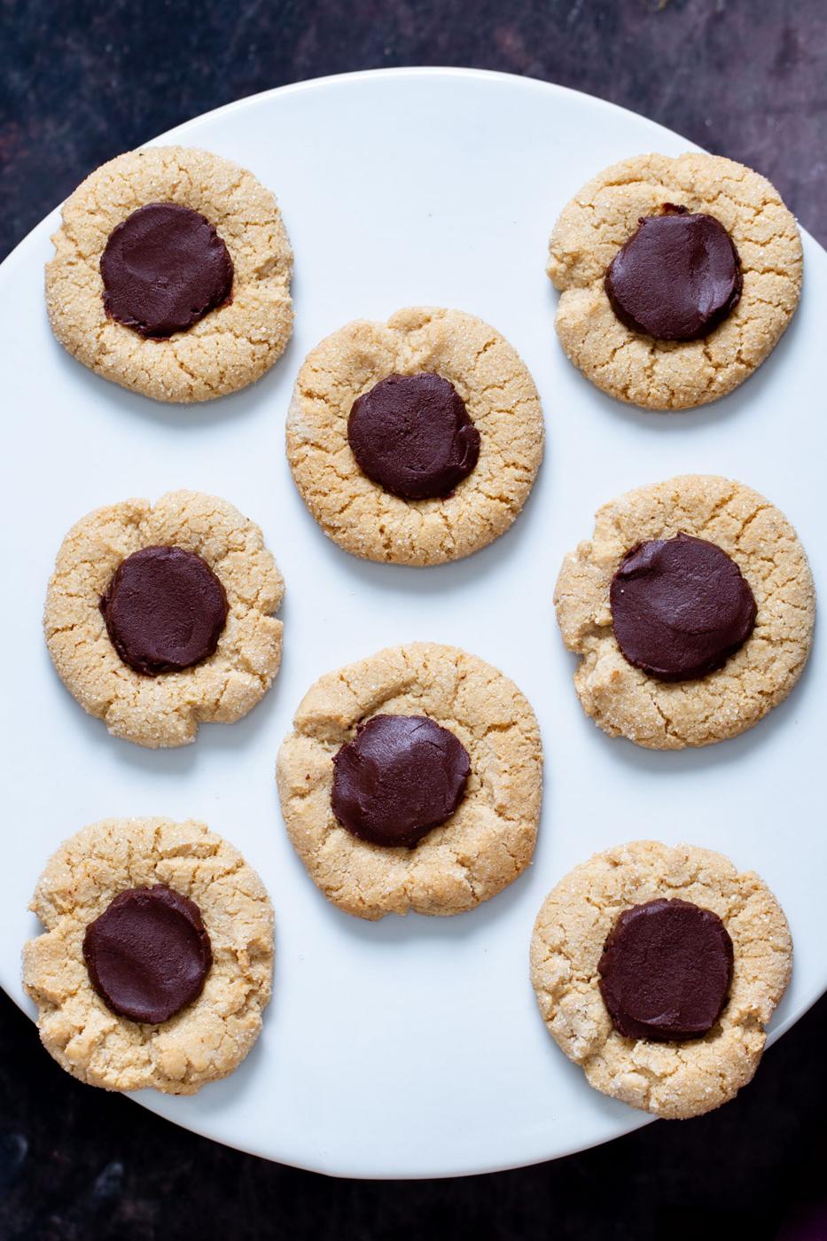 Vegan Glutenfree Chocolate Thumbprint Cookies