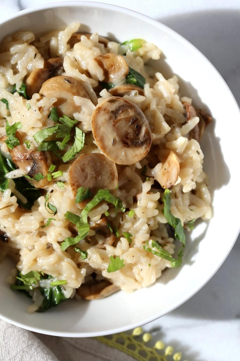 Vegan Instant Pot Mushroom Risotto