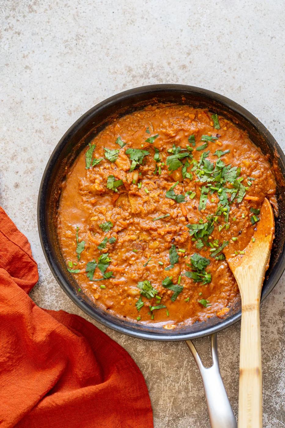 Vegan Keema Madras with Red Lentils