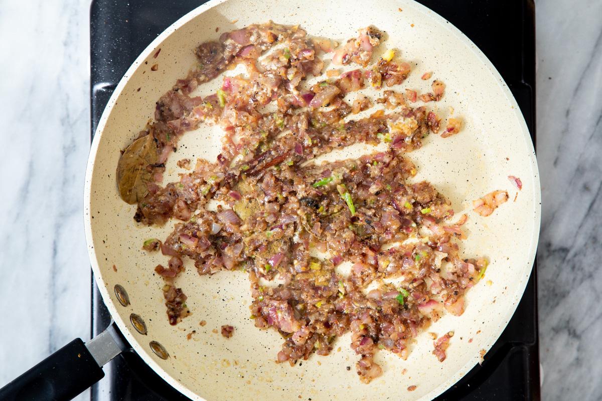 tempering in a sauteeing pan