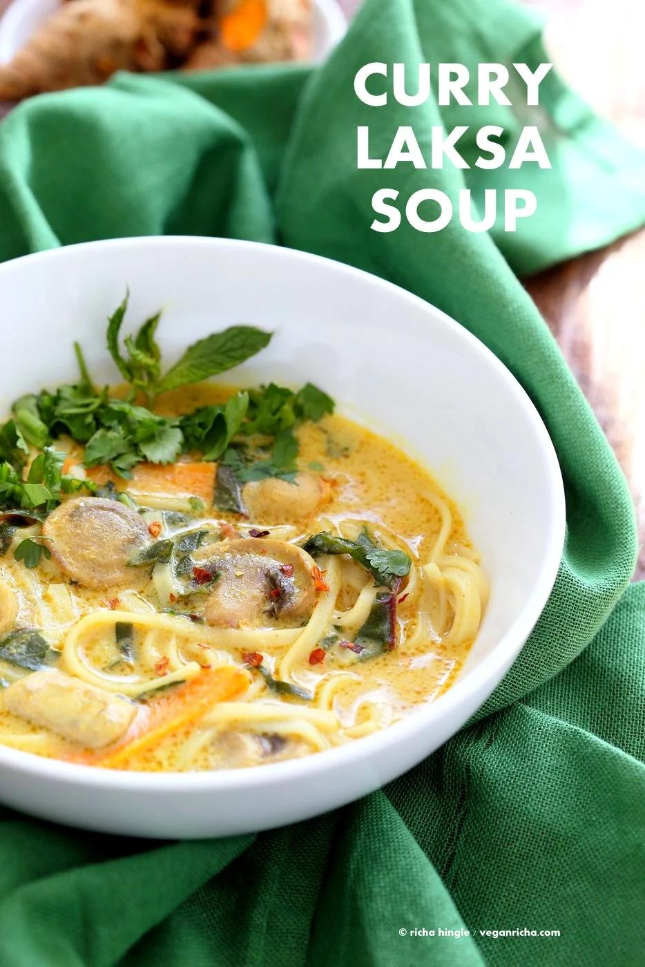 Vegan Laksa – Malaysian Curry Laksa Soup Recipe