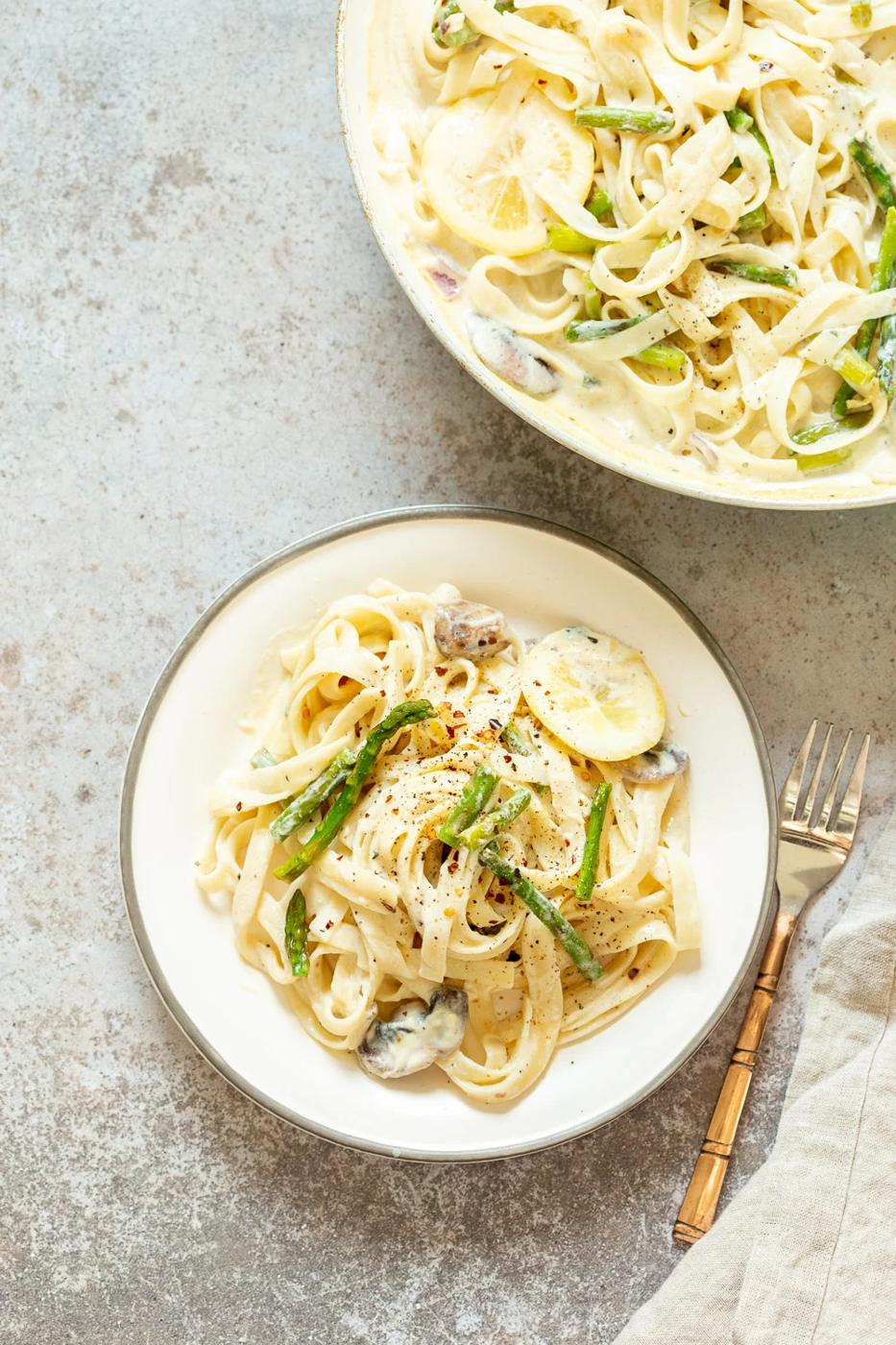 Vegan Lemon Asparagus Pasta – 30 mins