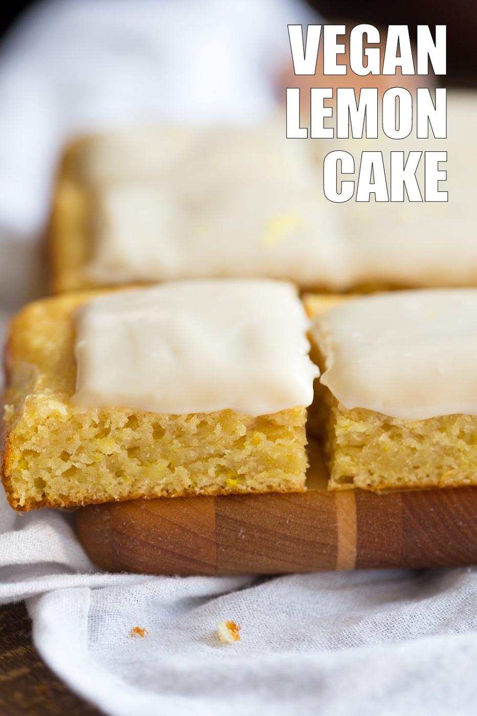 Vegan Lemon Cake with Cream Cheese Frosting