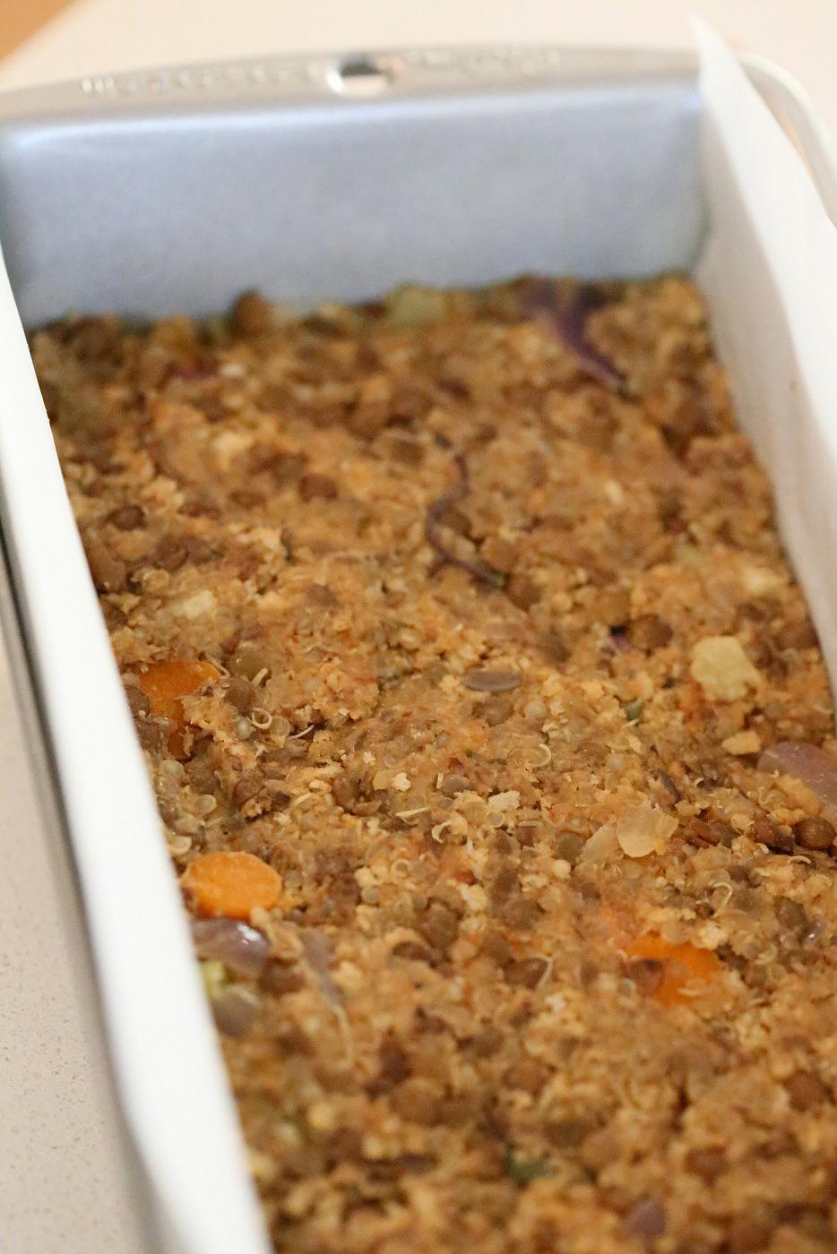 Vegan Lentil Quinoa Loaf | Pitzn