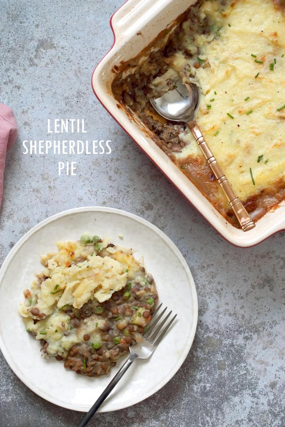 Vegan Lentil Shepherd’s Pie – Mushroom Lentil Shepherdless Pie