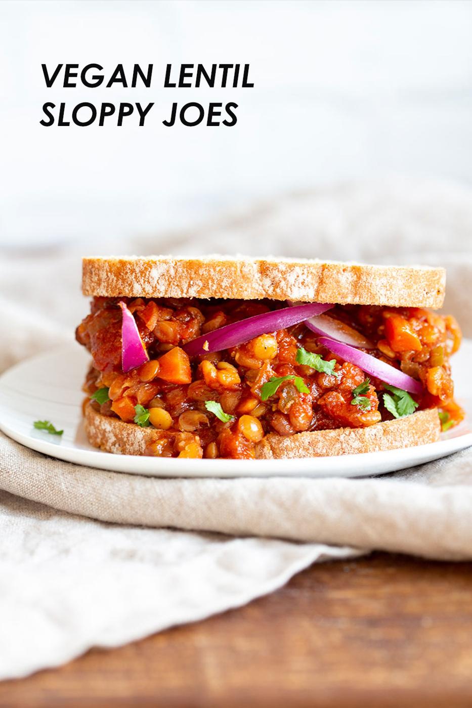Vegan Lentil Sloppy Joes Instant Pot (Saucepan Option)