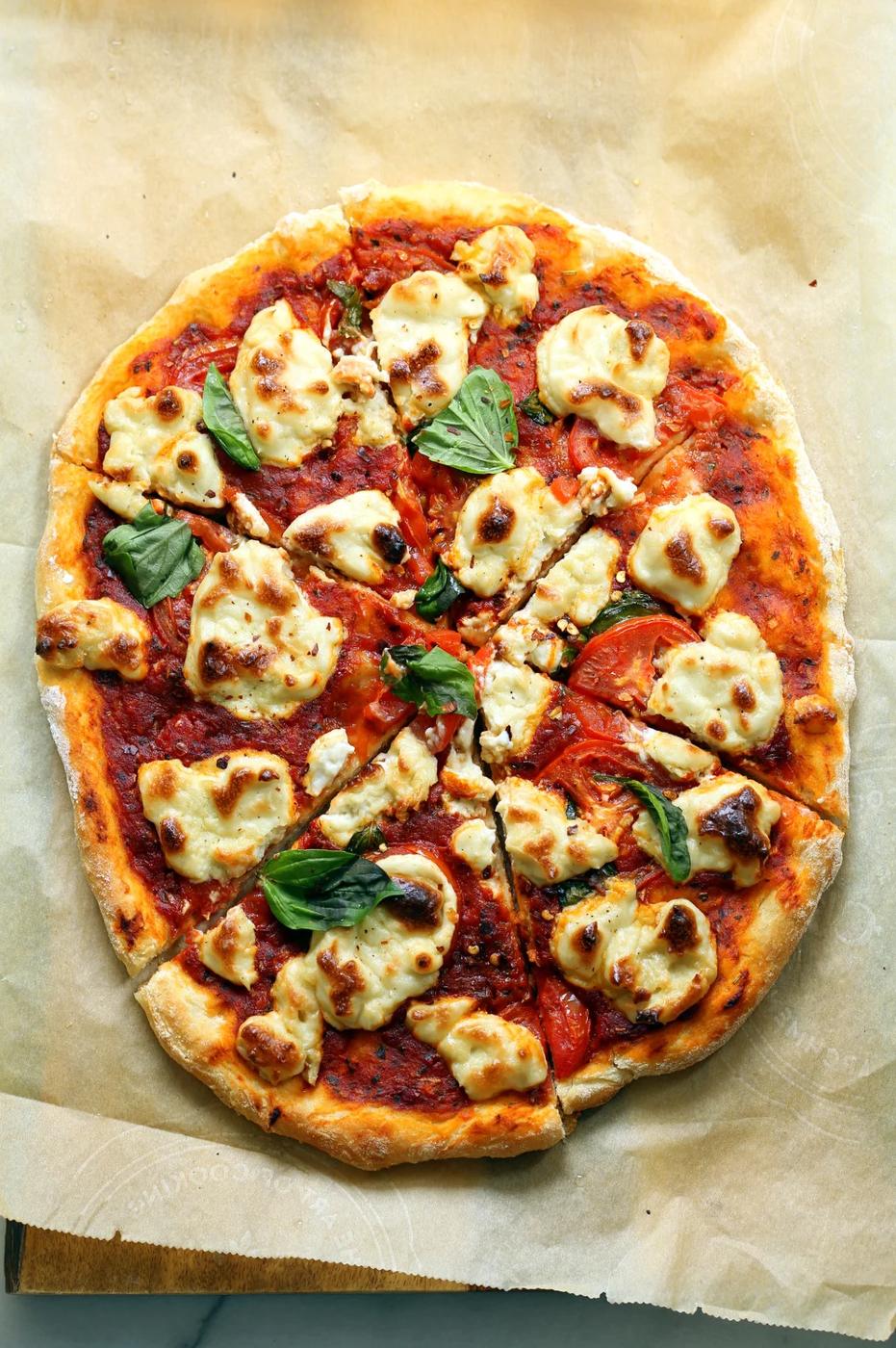 Vegan Margherita Pizza With Cashew Mozzarella