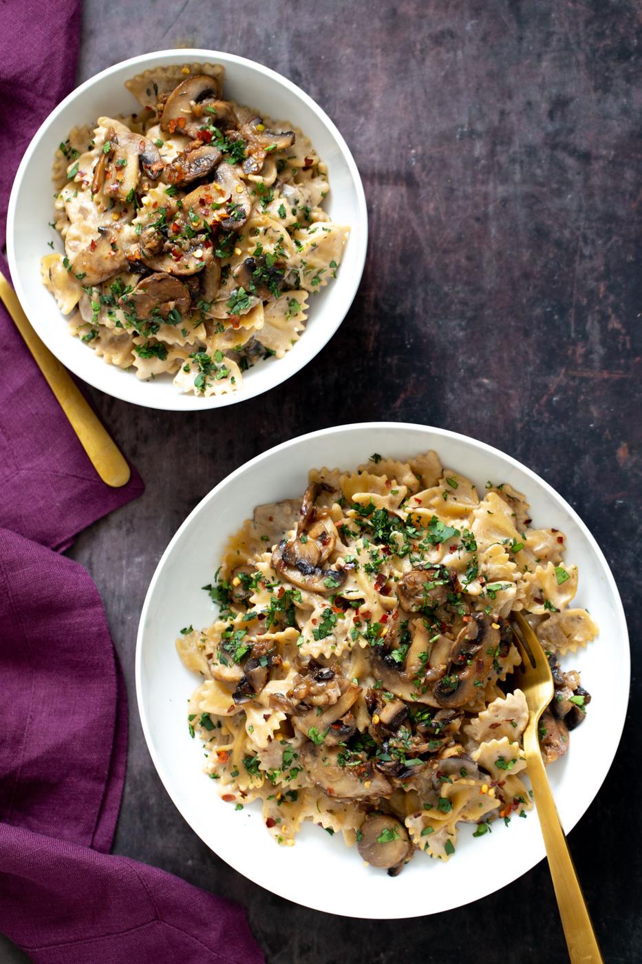 Vegan Mushroom Stroganoff – One Pot