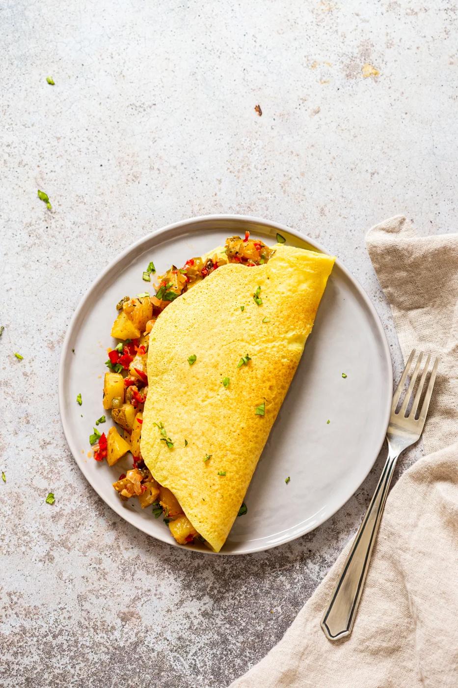 Vegan Omelet with Mung Bean “Egg”